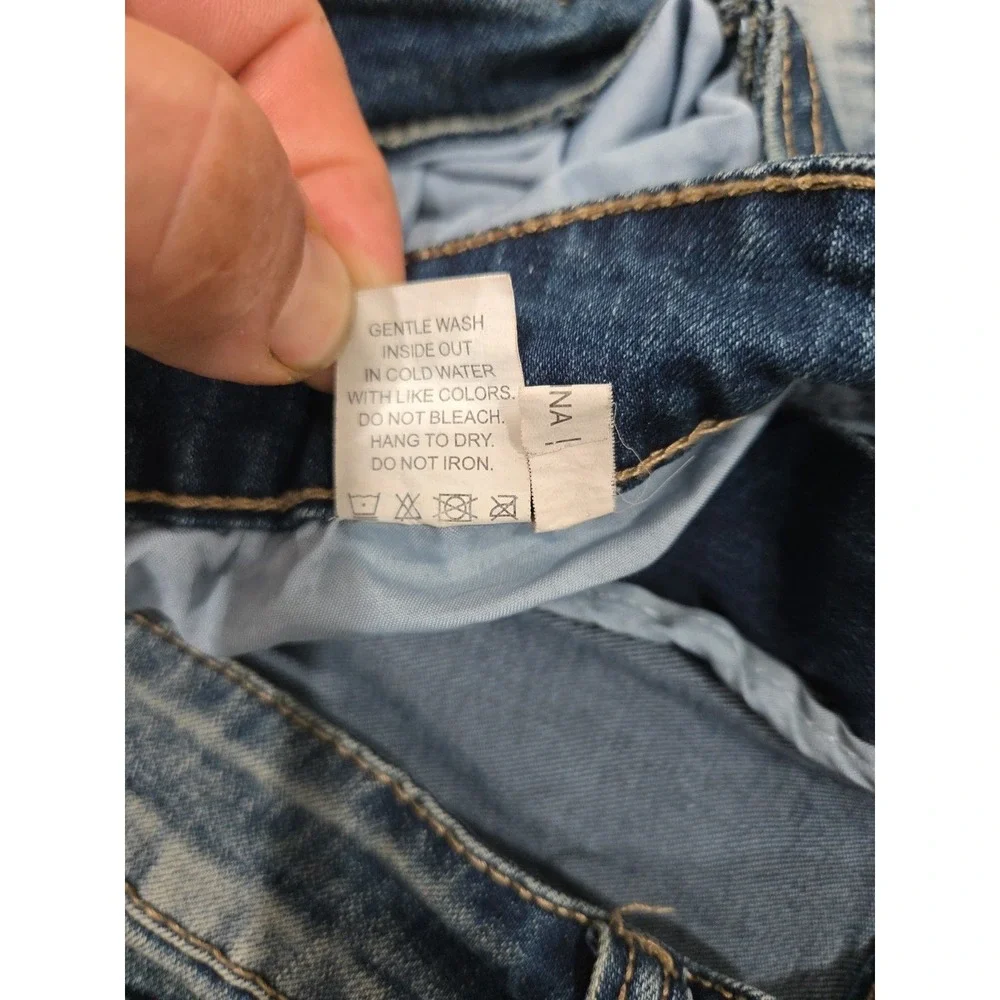 Victorious Denim Stretch Skinny Dark Blue Wash Jeans Size 38x32 Distressed